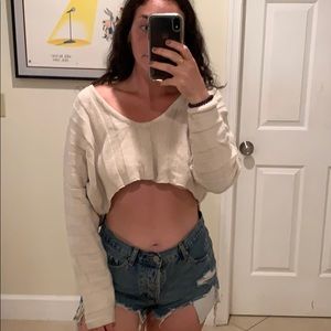 Forever 21 High Low Cropped Sweater